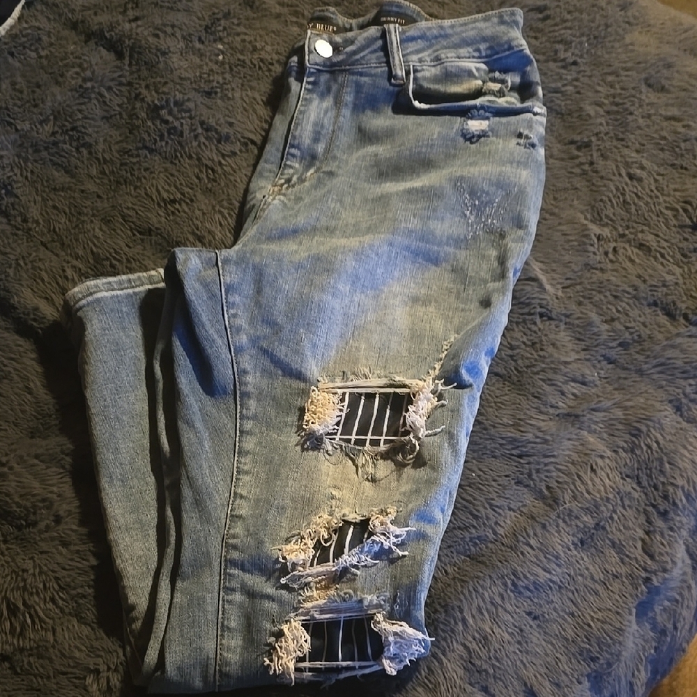 Distressed Blue Jeans for Women